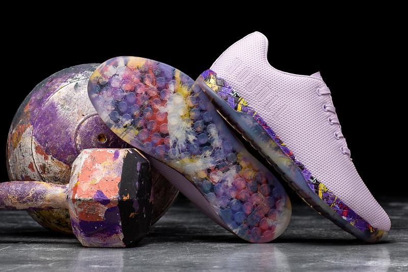 Pink Nobull Lavender Splatter Men's Trainers | CA U1291Z